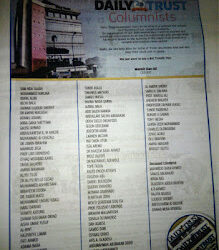 Again, I was omitted by Daily Trust