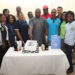 Staff of the media directorate helping me to celebrate yesterday